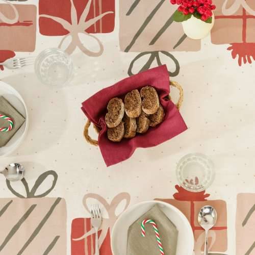 Stolnjak od smole protiv mrlja Belum Christmas Present  Bijela Crvena Zelena 300 x 150 cm Cijena