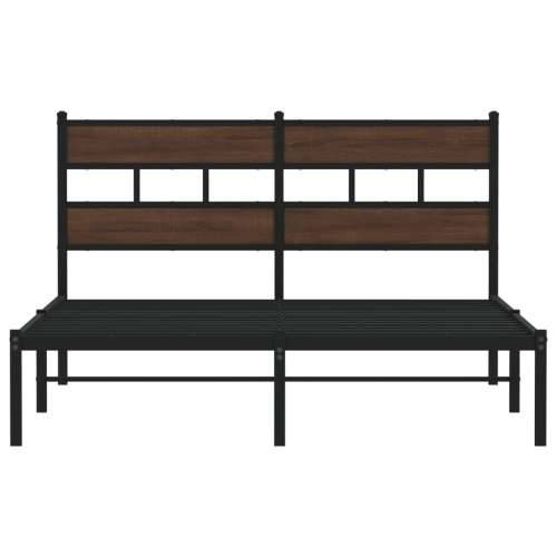 Okvir kreveta bez madraca s uzglavljem boja hrasta 137x190 cm - Smeđi hrast 137 x 190 cm s uzglavljem Cijena