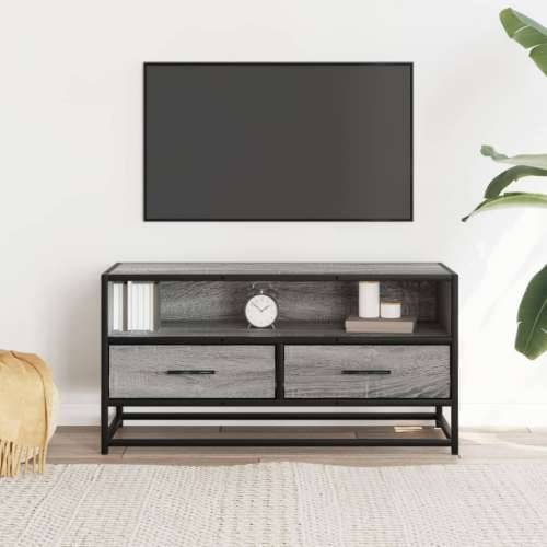 TV ormarić boja hrasta sonome 80x34,5x40 cm konstruirano drvo - Sivi hrast sonoma 1 80 cm Cijena