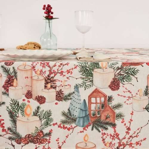 Stolnjak od smole protiv mrlja Belum Christmas Pisana 150 x 150 cm Cijena