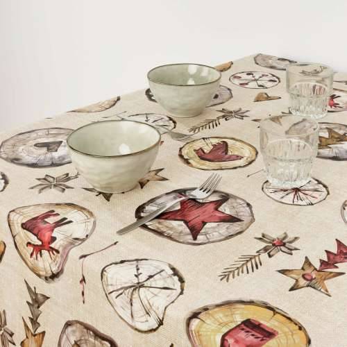 Stolnjak od smole protiv mrlja Belum Wooden Christmas Pisana 100 x 150 cm Cijena