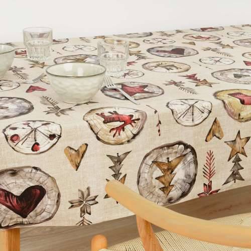 Stolnjak od smole protiv mrlja Belum Wooden Christmas Pisana 100 x 150 cm Cijena