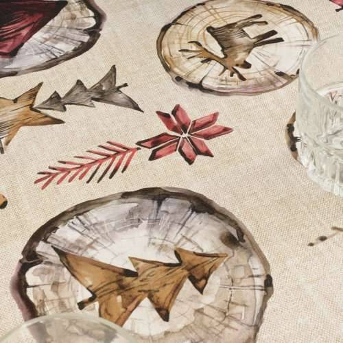 Stolnjak od smole protiv mrlja Belum Wooden Christmas Pisana 100 x 150 cm Cijena