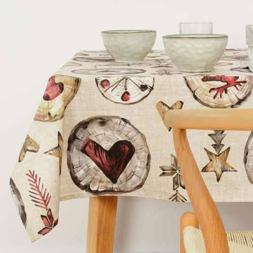 Stolnjak od smole protiv mrlja Belum Wooden Christmas Pisana 250 x 150 cm Cijena
