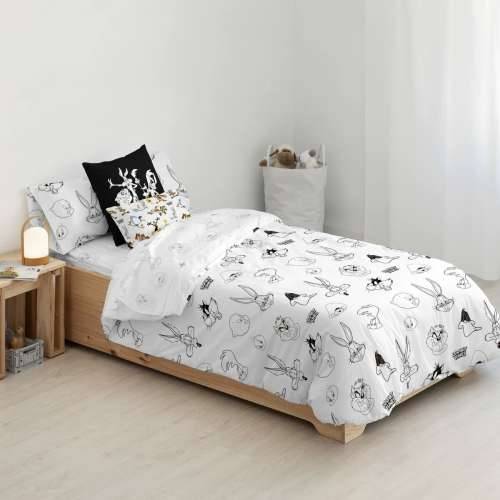 Nordijska navlaka Looney Tunes Looney B&W Bijela black 175 Niti 260 x 240 cm Cijena