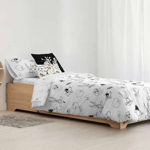 Nordijska navlaka Looney Tunes Looney B&W Bijela black 175 Niti 155 x 220 cm Cijena