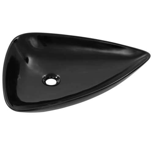 Keramički trokutasti Lavabo - Umivaonik crni 645 x 455 x 115 mm - Crna Cijena