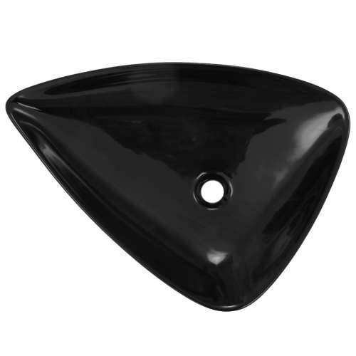 Keramički trokutasti Lavabo - Umivaonik crni 645 x 455 x 115 mm - Crna Cijena