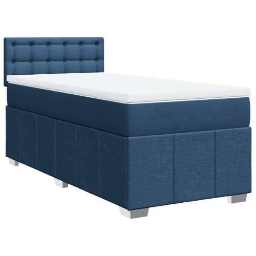 Krevet s oprugama i madracem plavi 80x200 cm od tkanine - Plava 80 x 200 cm gumbi Cijena
