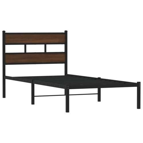 Okvir kreveta bez madraca s uzglavljem boja hrasta 80x200 cm - Smeđi hrast 80 x 200 cm s uzglavljem Cijena