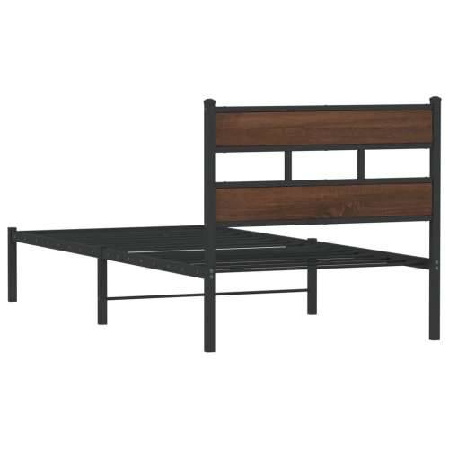 Okvir kreveta bez madraca s uzglavljem boja hrasta 80x200 cm - Smeđi hrast 80 x 200 cm s uzglavljem Cijena