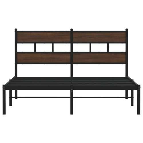 Okvir kreveta bez madraca s uzglavljem boja hrasta 160x200 cm - Smeđi hrast 160 x 200 cm s uzglavljem Cijena
