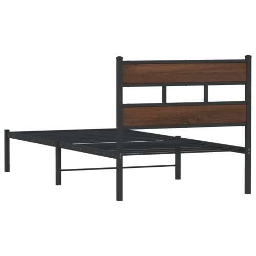 Okvir kreveta bez madraca s uzglavljem boja hrasta 100 x 190 cm - Smeđi hrast 100 x 190 cm s uzglavljem Cijena
