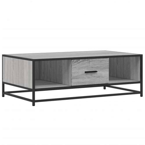 Stolić za kavu boja hrasta sonome 100x57x35 cm od drva i metala - Sivi hrast sonoma 1 Cijena