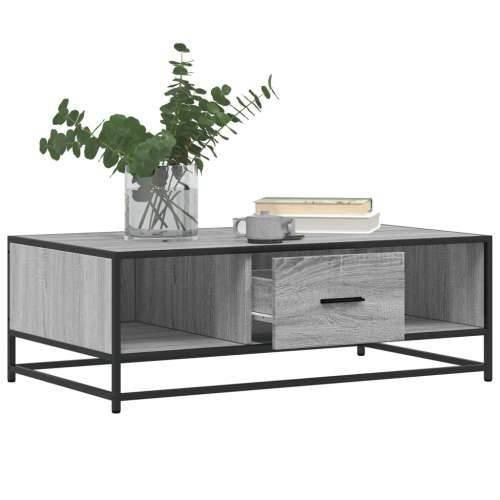 Stolić za kavu boja hrasta sonome 100x57x35 cm od drva i metala - Sivi hrast sonoma 1 Cijena