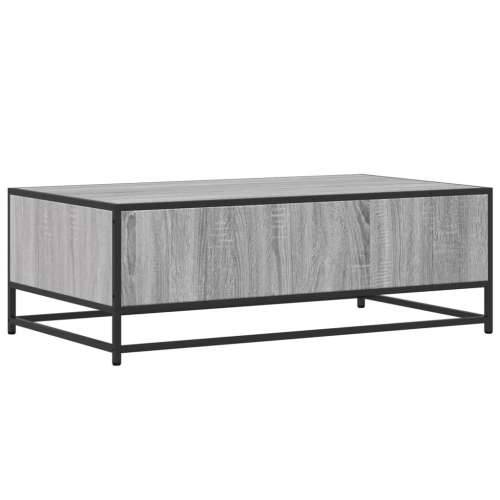 Stolić za kavu boja hrasta sonome 100x57x35 cm od drva i metala - Sivi hrast sonoma 1 Cijena
