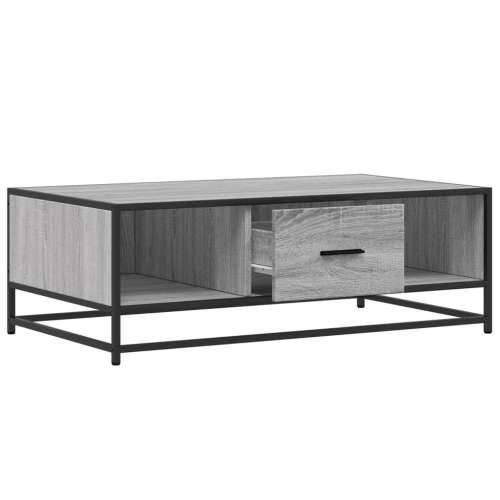 Stolić za kavu boja hrasta sonome 100x57x35 cm od drva i metala - Sivi hrast sonoma 1 Cijena