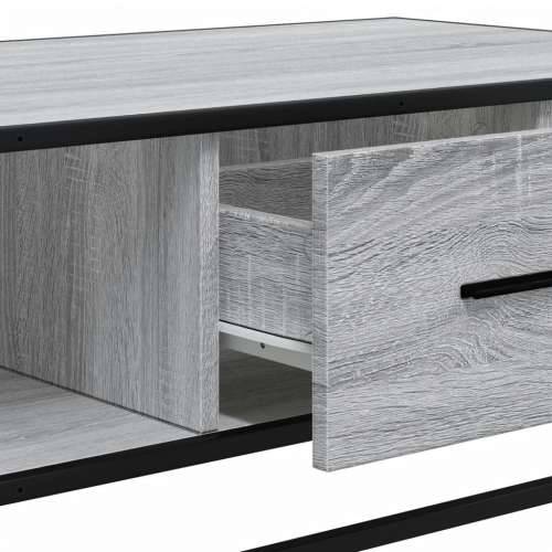Stolić za kavu boja hrasta sonome 100x57x35 cm od drva i metala - Sivi hrast sonoma 1 Cijena