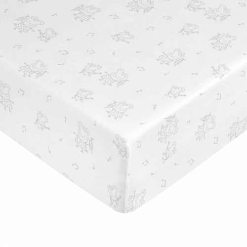 Podesiva plahta Peppa Pig Bijela Siva 60 x 120 cm 100 % pamuk Cijena