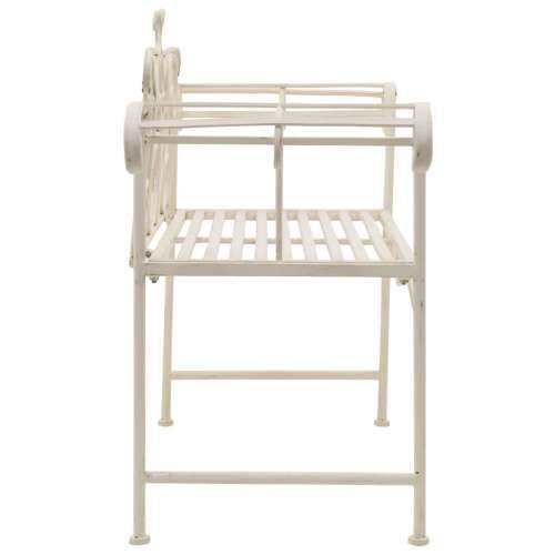 Vrtna klupa 132 cm metalna antikna bijela - Bijela 1 Cijena