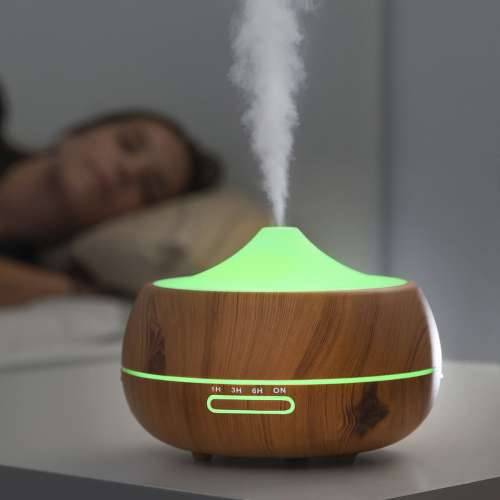Ovlaživač zraka i difuzor mirisa s višebojnim LED svjetlima Wooden-Effect InnovaGoods Cijena