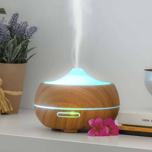 Ovlaživač zraka i difuzor mirisa s višebojnim LED svjetlima Wooden-Effect InnovaGoods Cijena