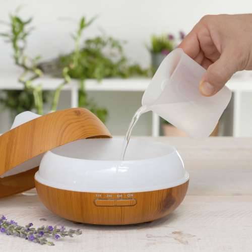 Ovlaživač zraka i difuzor mirisa s višebojnim LED svjetlima Wooden-Effect InnovaGoods Cijena