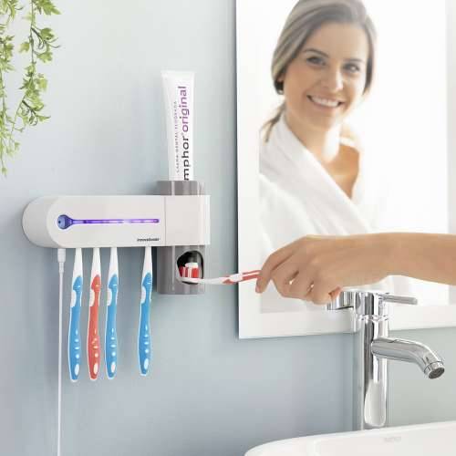 UV sterilizator za četkice za zube s držačem i dozatorom paste za zube Smiluv InnovaGoods Cijena