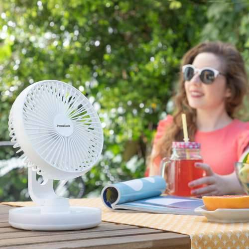 Punjivi Ventilator za Pisaći Stol s LED svjetlom FanLed InnovaGoods Ø6,6’’ 4000 mAh Cijena
