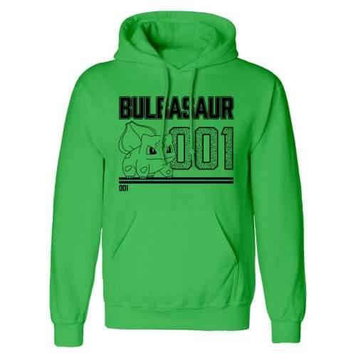 Dječja Majica s Kapuljačom Pokémon Bulbasaur Line Art Zelena Cijena