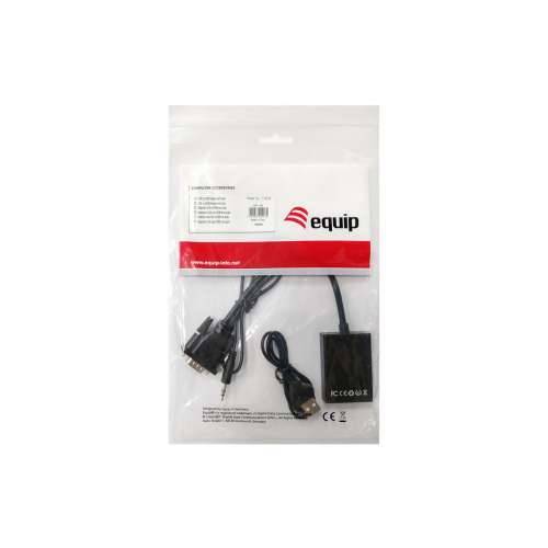 Adapter VGA u HDMI s Audiom Equip 119038 Crna Cijena