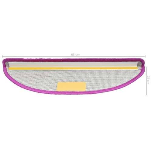 Tepisi za stepenice 15 kom ljubičasti 65 x 21 x 4 cm - Ljubičasta 65 x 21 x 4 cm 15 Cijena