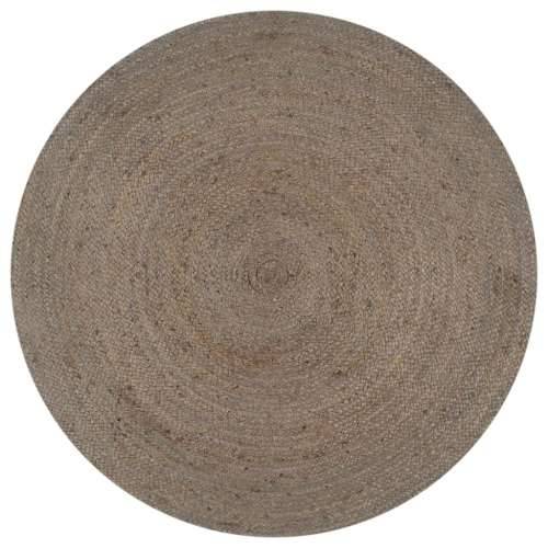 Ručno rađeni tepih od jute okrugli 150 cm sivi Cijena
