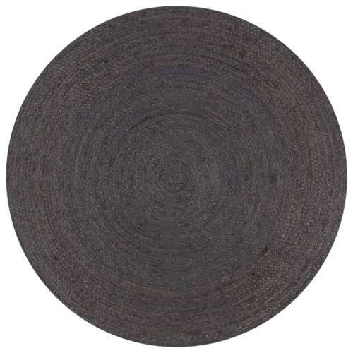 Ručno rađeni tepih od jute okrugli 90 cm tamnosivi Cijena