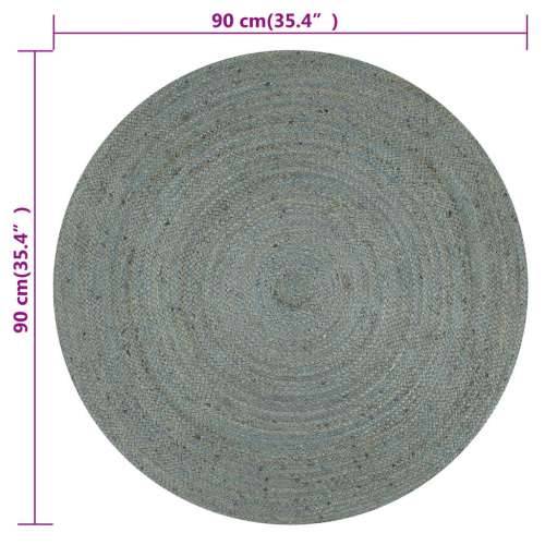 Ručno rađeni tepih od jute okrugli 90 cm maslinastozeleni - Maslinovo zelena 90 cm Cijena