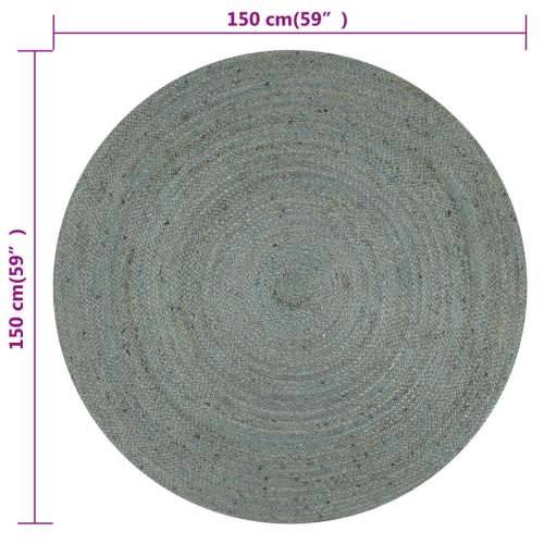 Ručno rađeni tepih od jute okrugli 150 cm maslinastozeleni Cijena