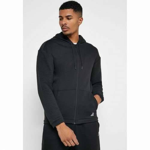 Muška Majica s Kapuljačom i Patentnim Zatvaračem Reebok WOR FLEECE FZ HOOD EC0900 Crna Cijena