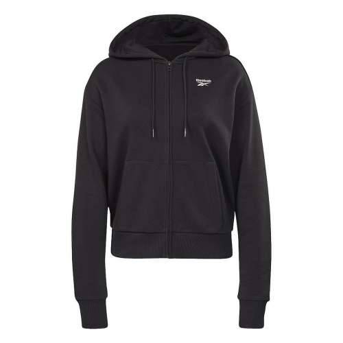 Ženska Majica s Kapuljačom i Patentnim Zatvaračem Reebok  RI SL FRENCH TERRY H54754 Crna Cijena