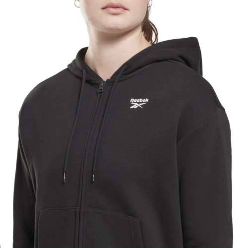 Ženska Majica s Kapuljačom i Patentnim Zatvaračem Reebok  RI SL FRENCH TERRY H54754 Crna Cijena