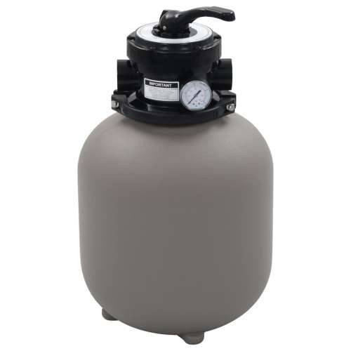 Pješčani filtar za bazen s ventilom s 4 položaja sivi 350 mm Cijena