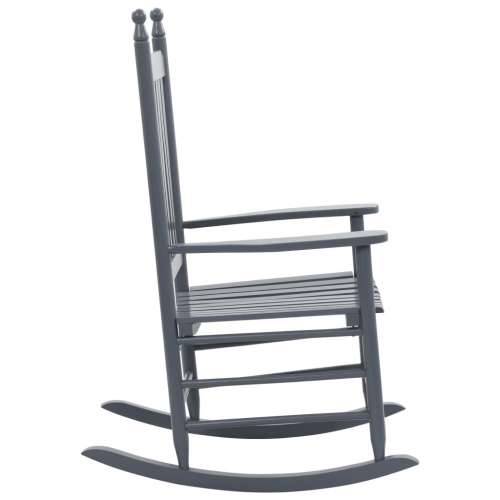 Stolica za ljuljanje sa zakrivljenim sjedalom siva drvo topole Cijena