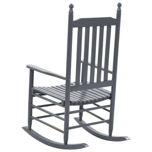 Stolica za ljuljanje sa zakrivljenim sjedalom siva drvo topole Cijena