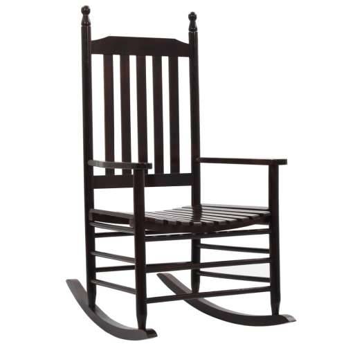 Stolica za ljuljanje sa zakrivljenim sjedalom smeđa drvo topole Cijena