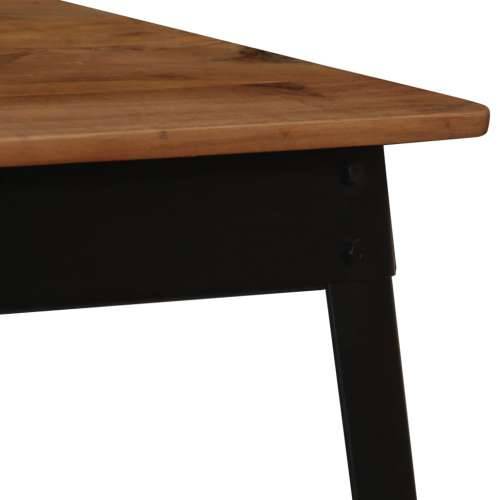 Blagovaonski stol 120 x 60 x 76 cm masivno drvo bagrema i čelik - Crna 120 x 60 x 76 cm 1 Cijena