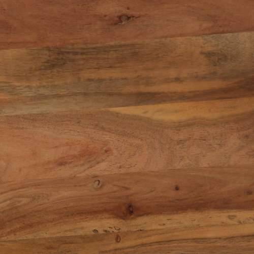 Blagovaonski stol 120 x 60 x 76 cm masivno drvo bagrema i čelik - Crna 120 x 60 x 76 cm 1 Cijena