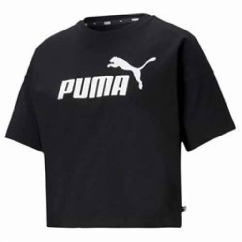 Ženska Majica Kratkih Rukava Puma CROPPED LOGO TEE 586866 01  Crna Cijena
