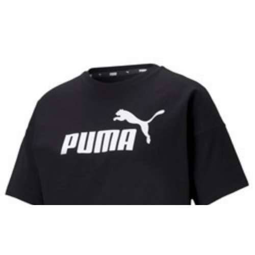Ženska Majica Kratkih Rukava Puma CROPPED LOGO TEE 586866 01  Crna Cijena