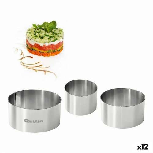 Kalupi Quttin Nehrđajući Čelik Srebrna 10 x 10 x 5 cm (12 kom.) (3 pcs) Cijena