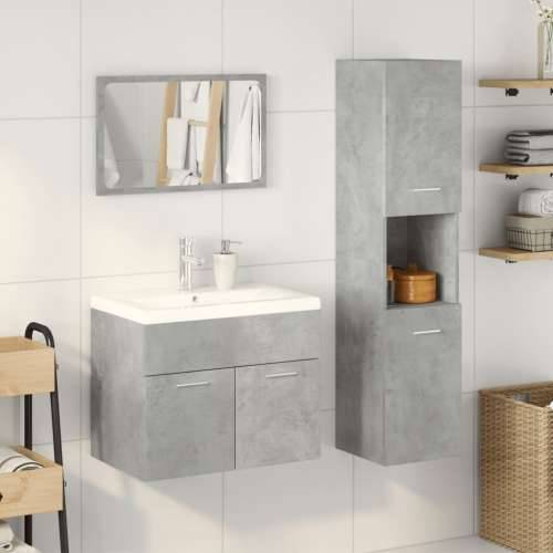4-dijelni set kupaonskog namještaja siva boja betona drveni - Beton siva 60 x 38.5 x 46 cm 1 Cijena