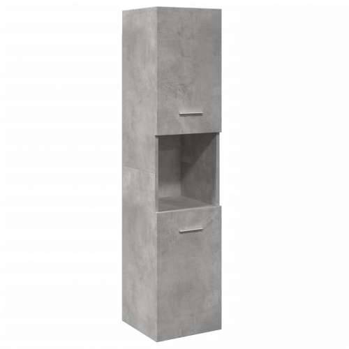 4-dijelni set kupaonskog namještaja siva boja betona drveni - Beton siva 60 x 38.5 x 46 cm 1 Cijena